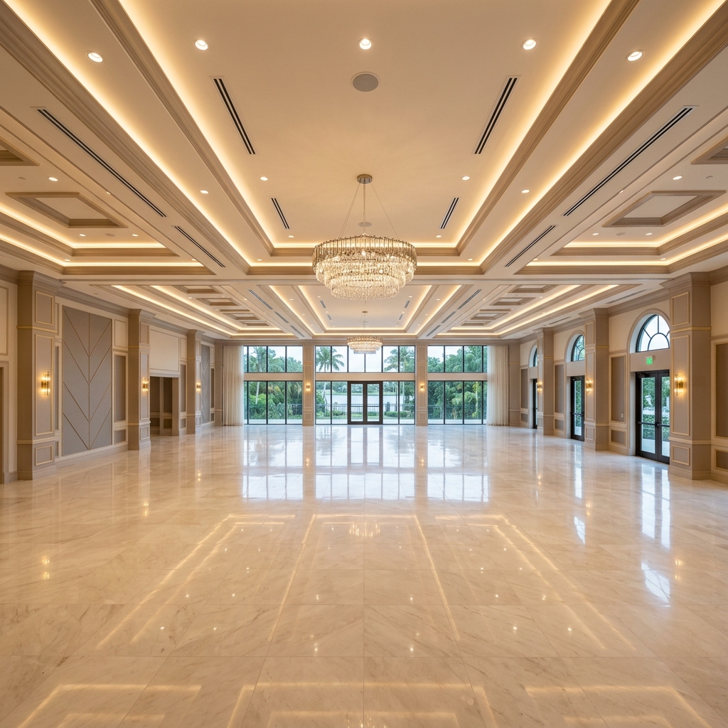 Calla Event Hall — spacious 2,500 sq ft venue interior in Boca Raton